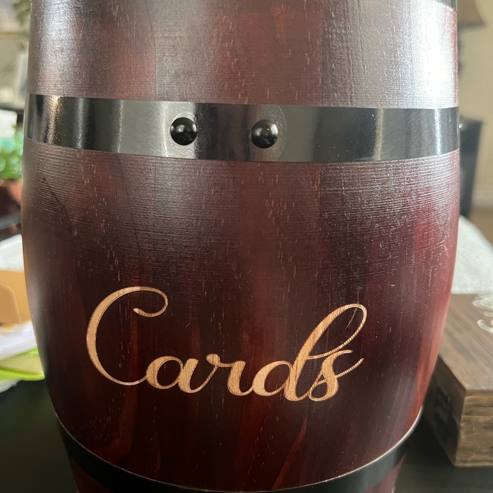 Elegant  Brown Card Holder Barrel Wedding
